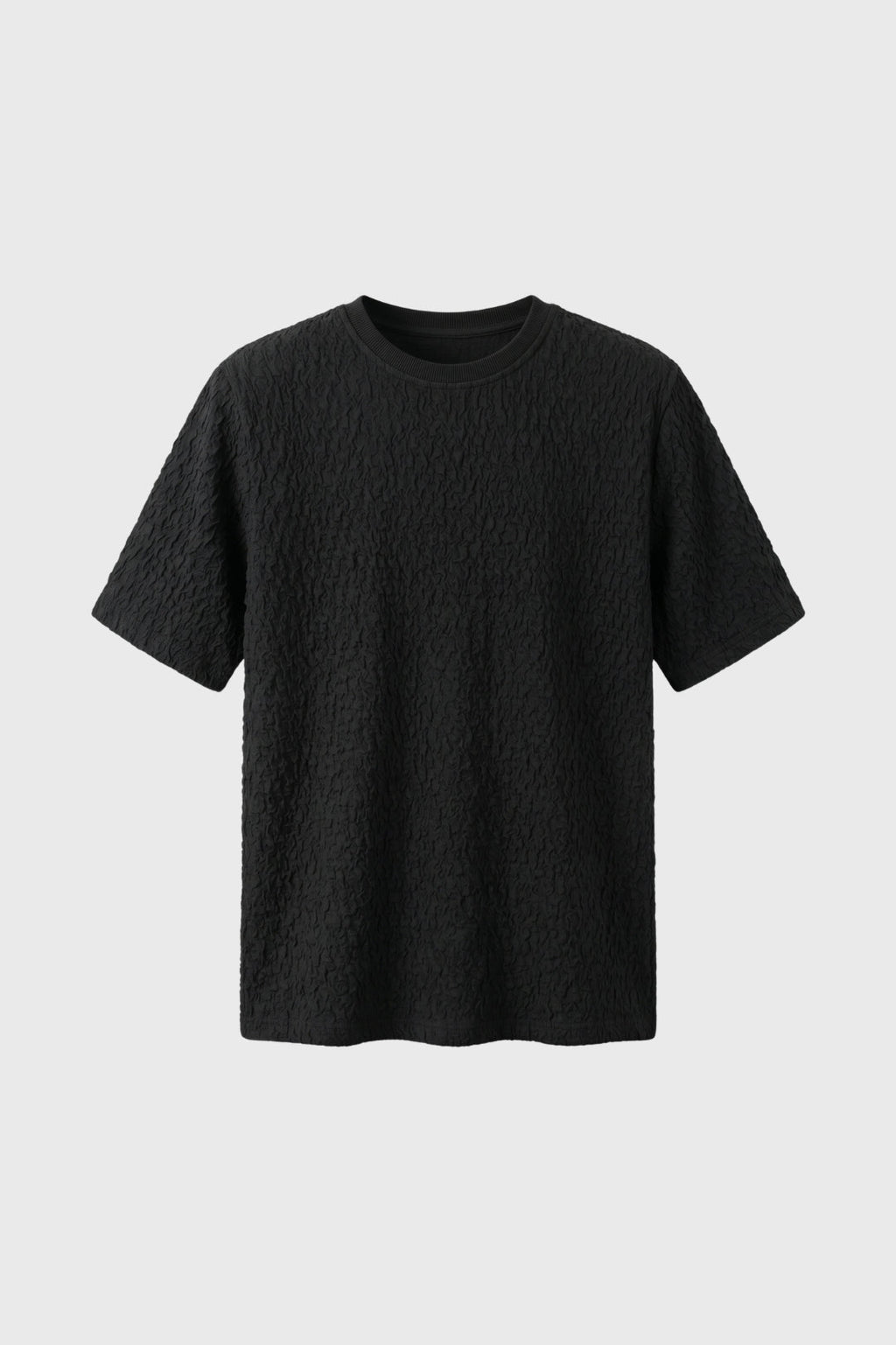Men's Crinkle Texture Crew Neck Tee