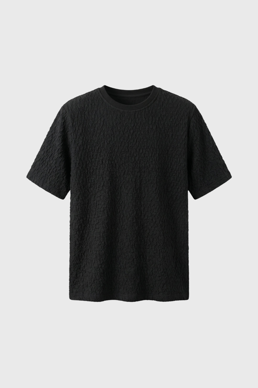 Men's Crinkle Texture Crew Neck Tee