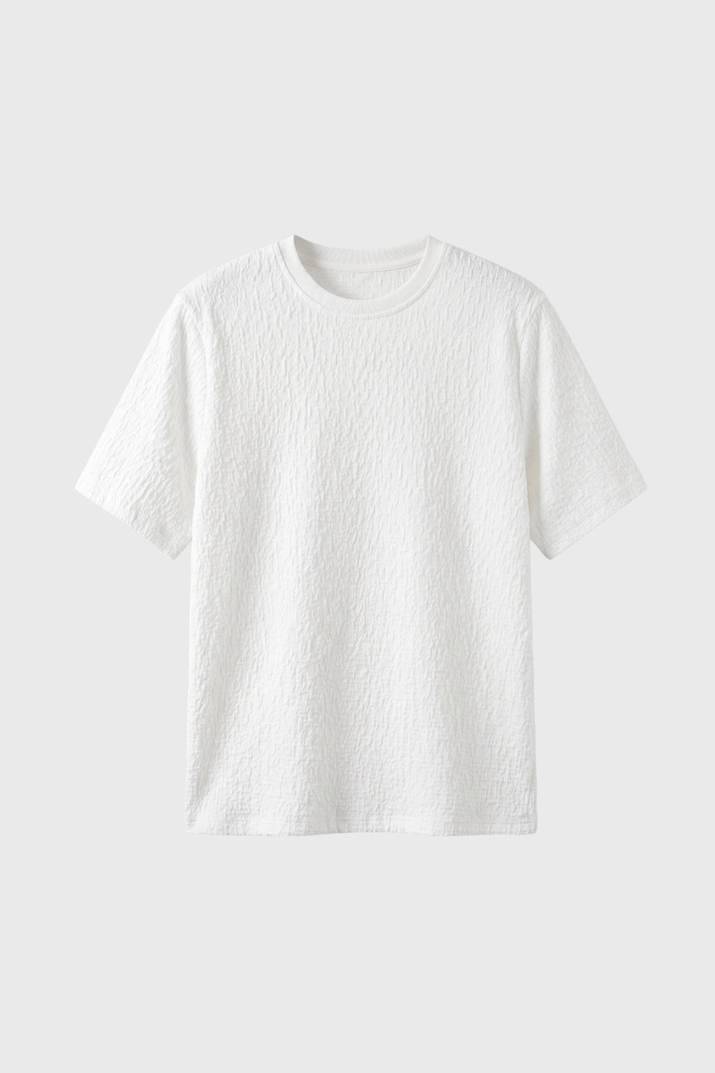 Men's Crinkle Texture Crew Neck Tee