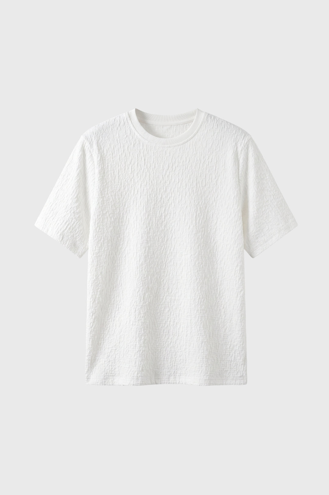 Men's Crinkle Texture Crew Neck Tee