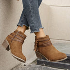 Women's Block Heel Tassel Boots