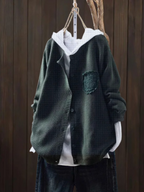 Women's Oversized Purple Knit Cardigan