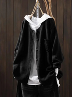 Women's Oversized Purple Knit Cardigan