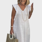 Women's Maxi V-Neck Pocket Dress