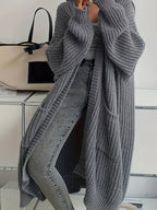 Women's Long Knit Oversized Cardigan