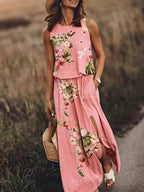 Women's Bohemian Sleeveless Maxi Dress