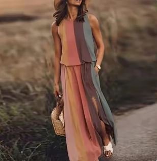 Women's Bohemian Sleeveless Maxi Dress