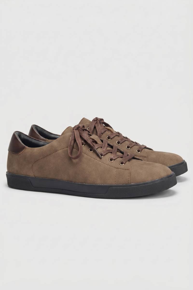 Men's Suede Finish Low-Top Trainers