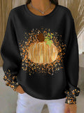 Women's Pumpkin Print Sweatshirt