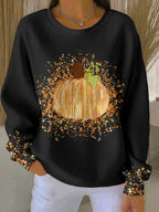 Women's Pumpkin Print Sweatshirt