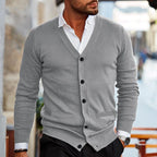 Men's V-Neck Button Up Cardigan