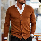 Men's V-Neck Button Up Cardigan