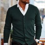 Men's V-Neck Button Up Cardigan