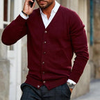 Men's V-Neck Button Up Cardigan