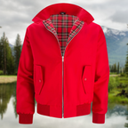 Men's Tartan Lined Harrington Jacket