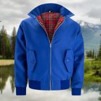 Men's Tartan Lined Harrington Jacket