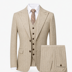 Men's Pinstripe Three-Piece Suit