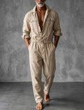 Men's Drawstring Utility Jumpsuit