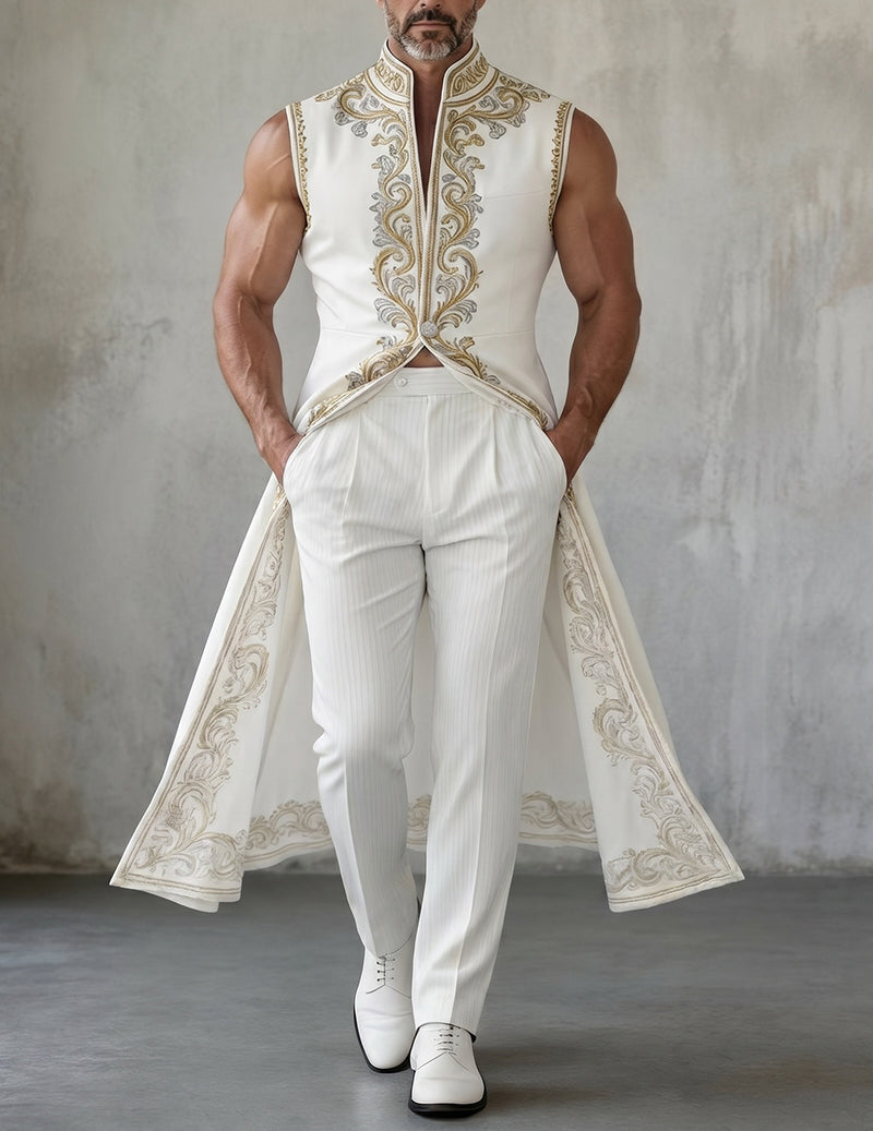 Men's Mandarin Collar Tailcoat Jacket