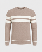 Men's Textured Crew Neck Jumper