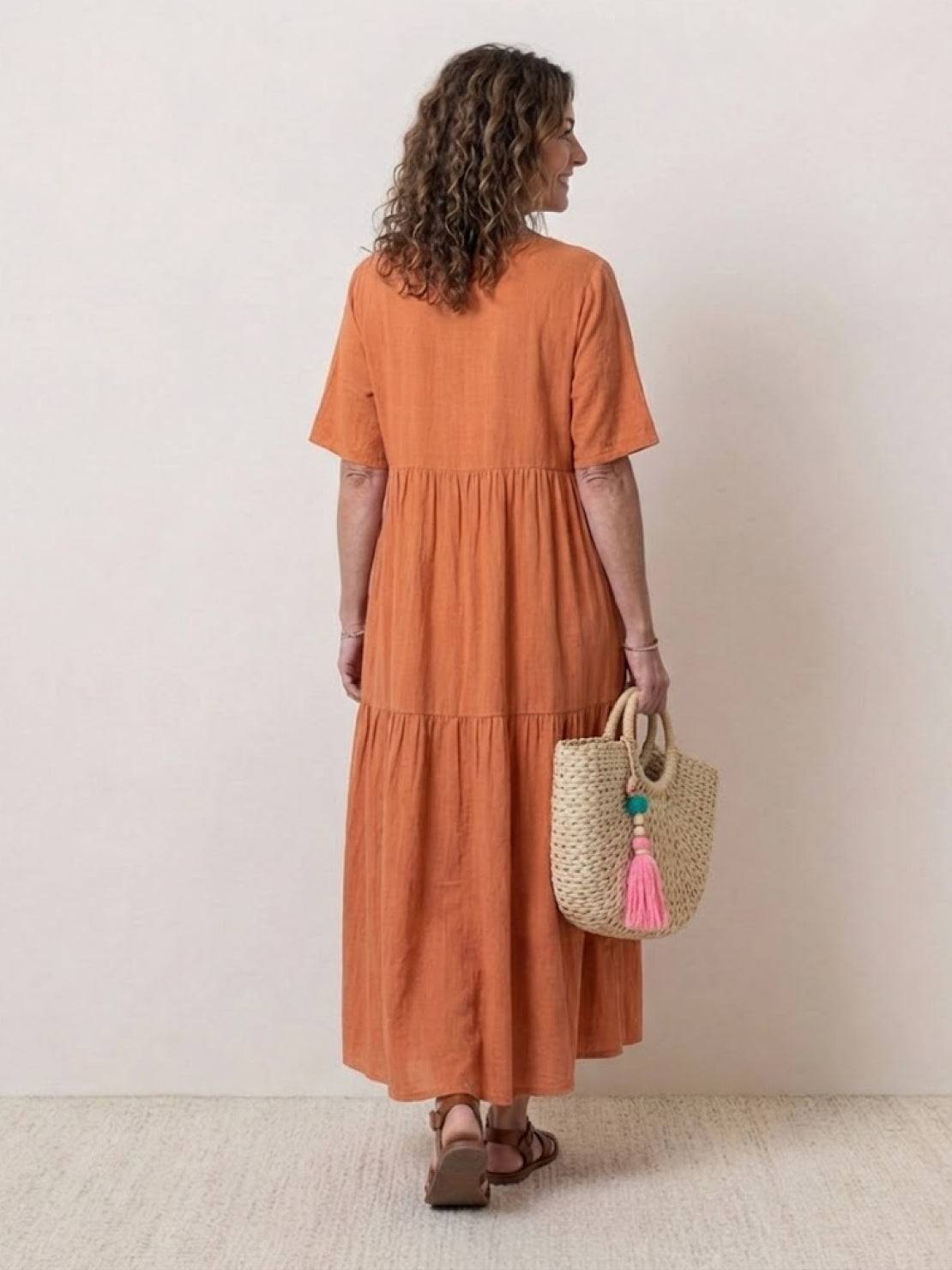 Women's Tiered Boho Maxi Dress