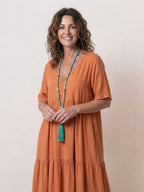 Women's Tiered Boho Maxi Dress