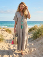 Women's Tiered Boho Maxi Dress