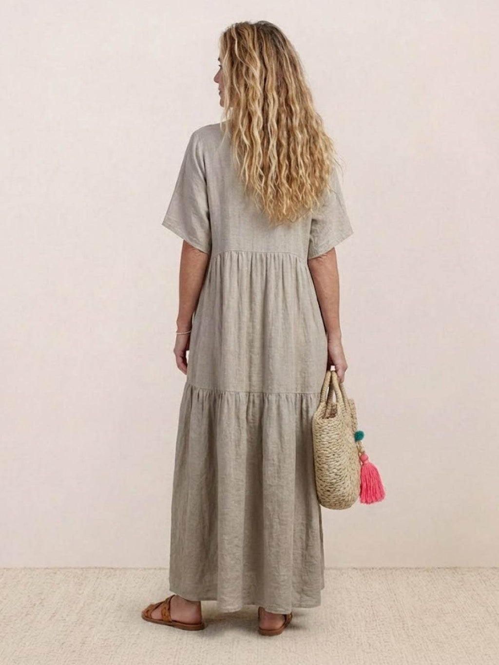 Women's Tiered Boho Maxi Dress