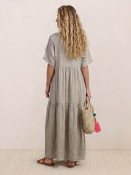 Women's Tiered Boho Maxi Dress