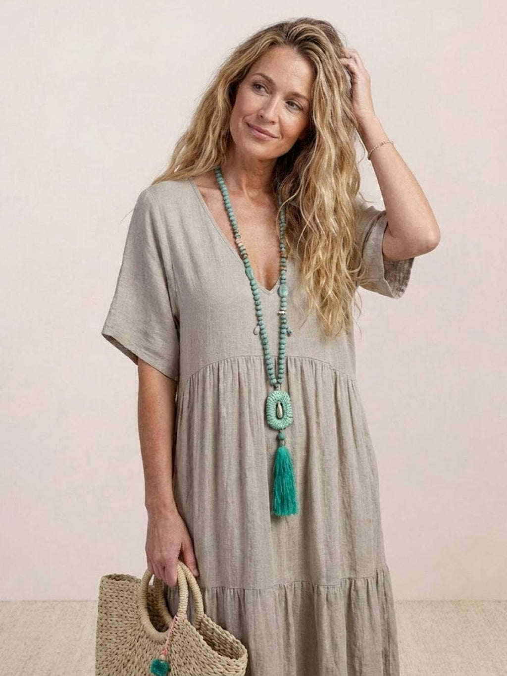 Women's Tiered Boho Maxi Dress