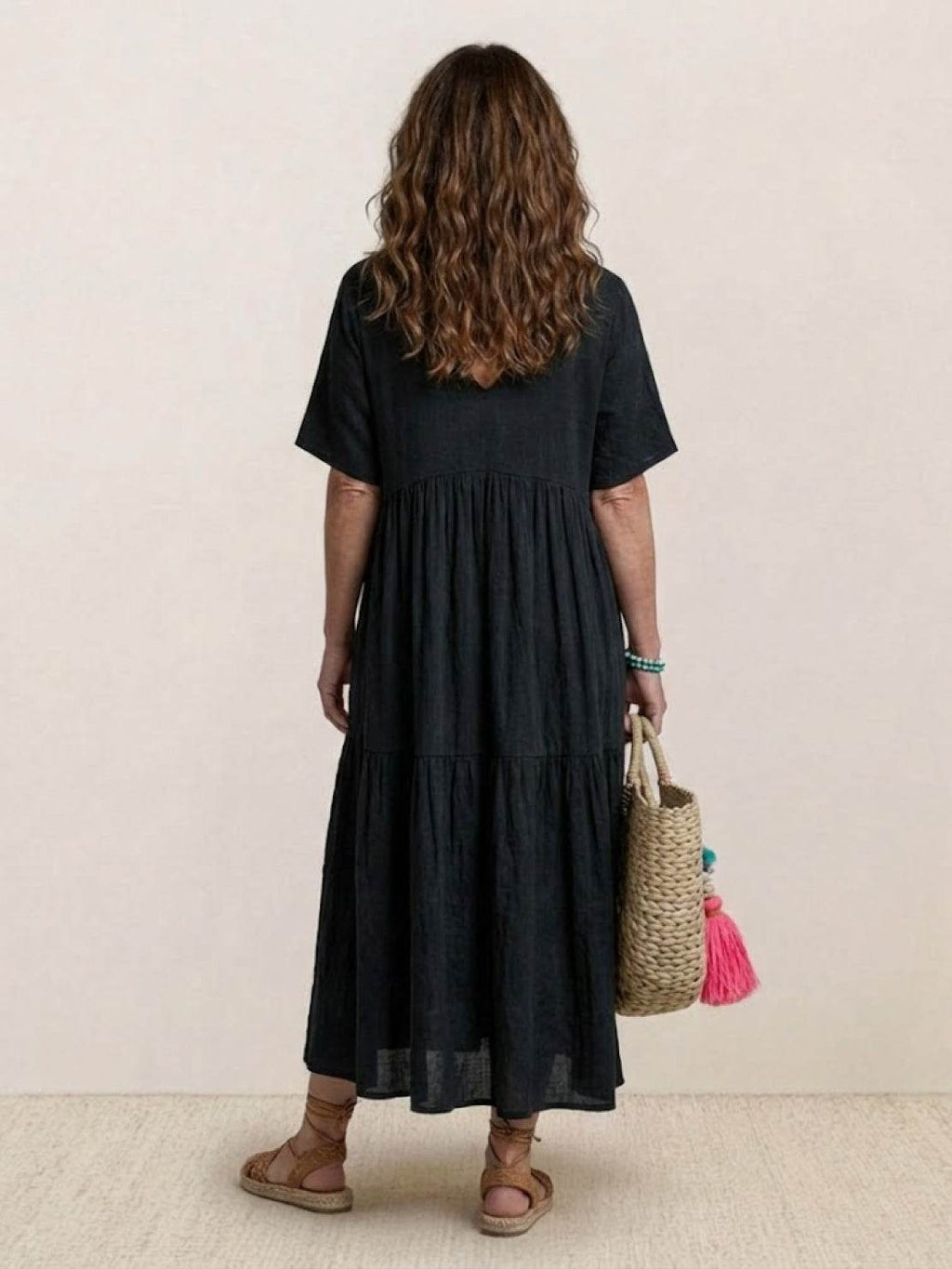 Women's Tiered Boho Maxi Dress