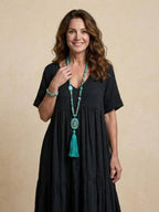 Women's Tiered Boho Maxi Dress