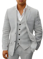 Men's Notch Lapel Three-Piece Suit