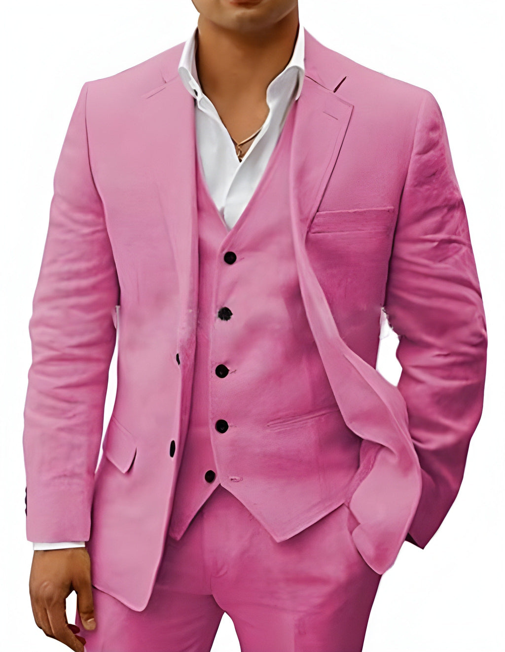 Men's Notch Lapel Three-Piece Suit