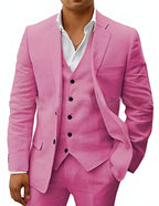Men's Notch Lapel Three-Piece Suit