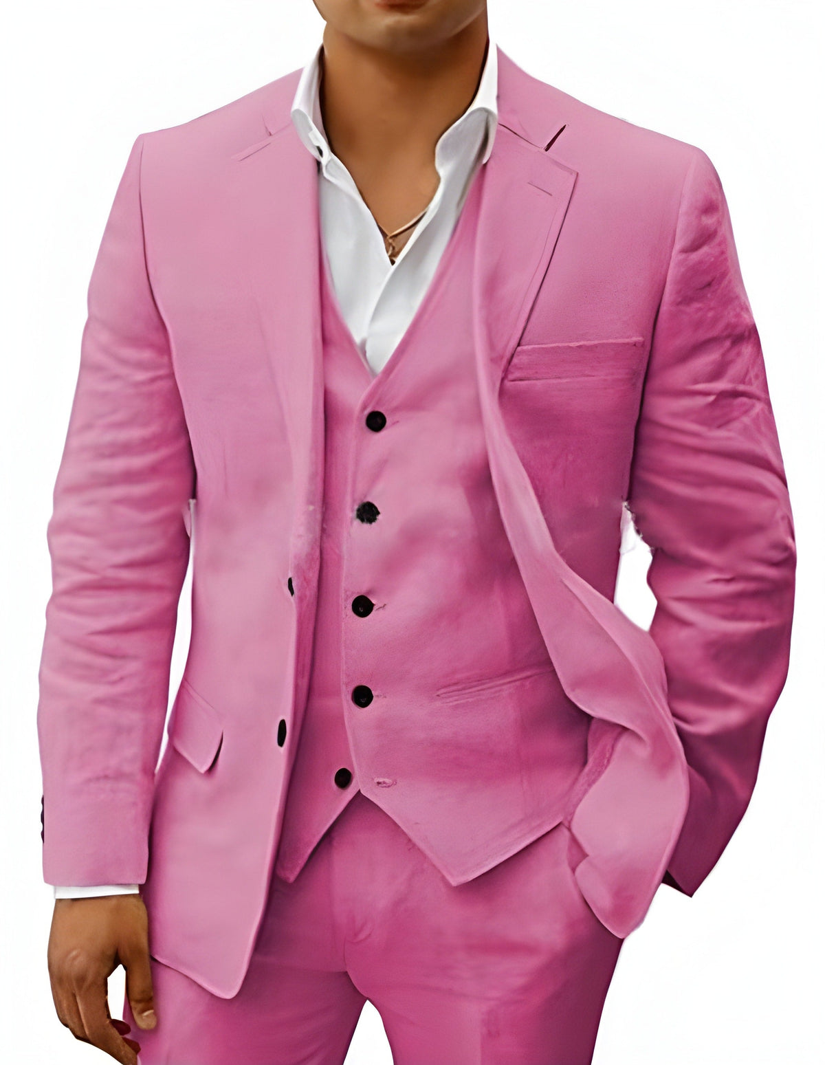 Men's Notch Lapel Three-Piece Suit