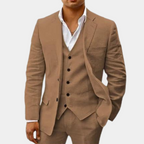 Men's Notch Lapel Three-Piece Suit