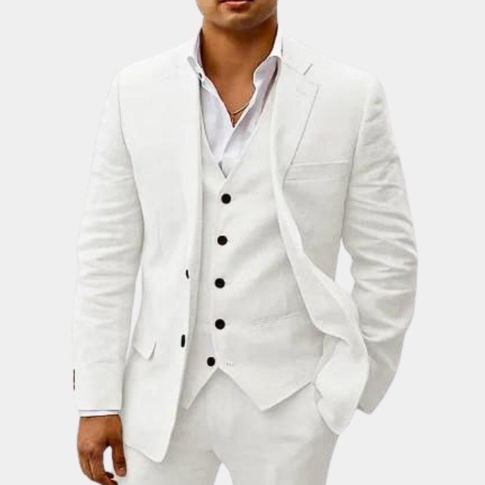Men's Notch Lapel Three-Piece Suit