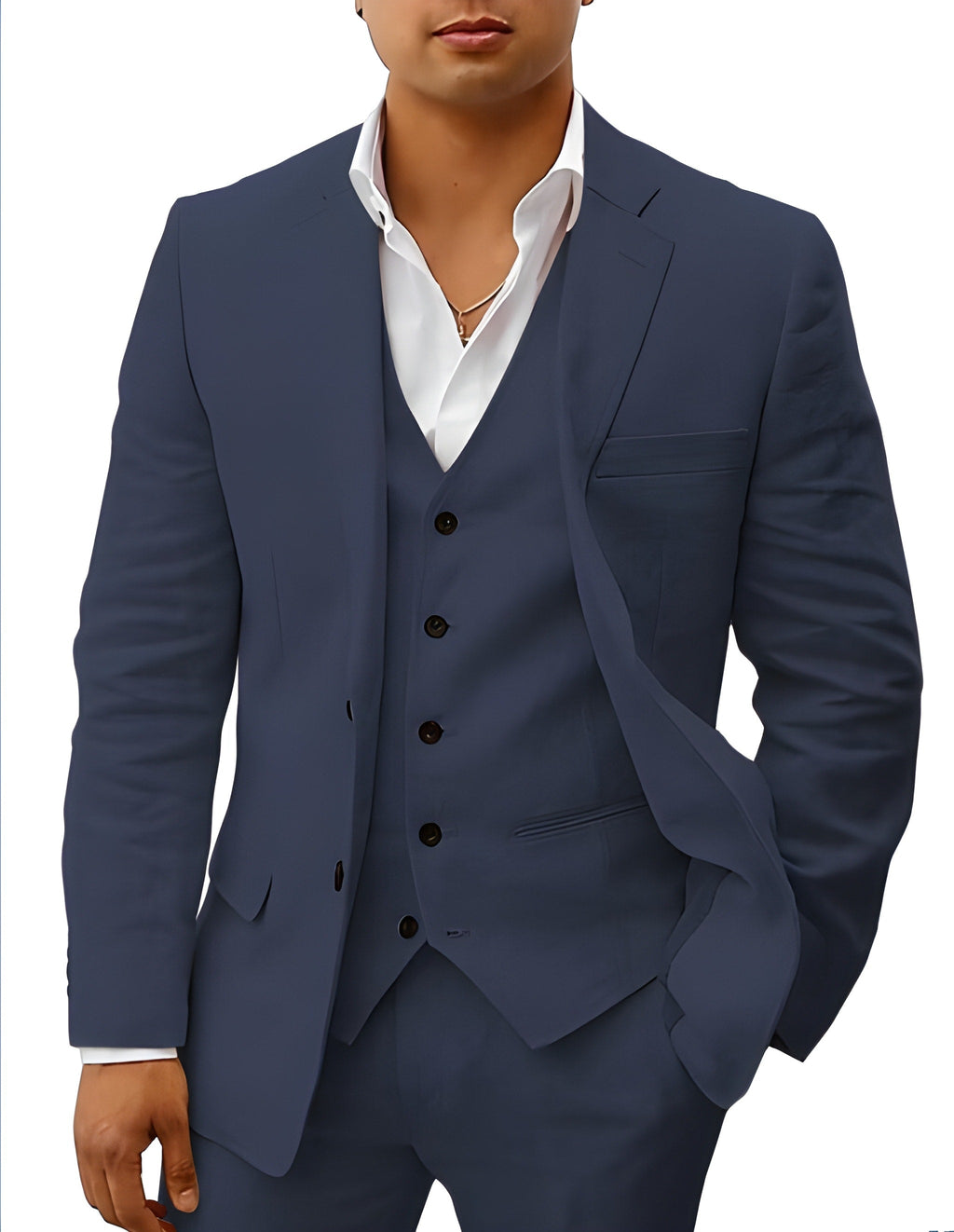 Men's Notch Lapel Three-Piece Suit