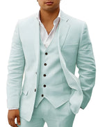 Men's Notch Lapel Three-Piece Suit
