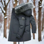 Men's Water Repellent Hooded Overcoat