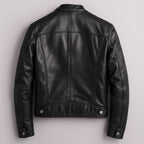Men's Distressed Leather Biker Jacket