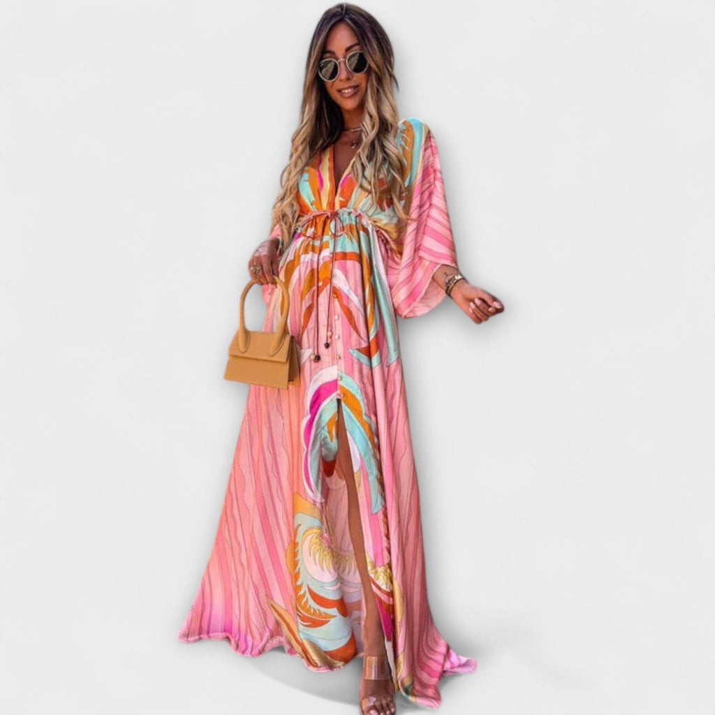 Women's Abstract Print Maxi Dress