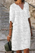 Women's Floral Lace Midi Dress