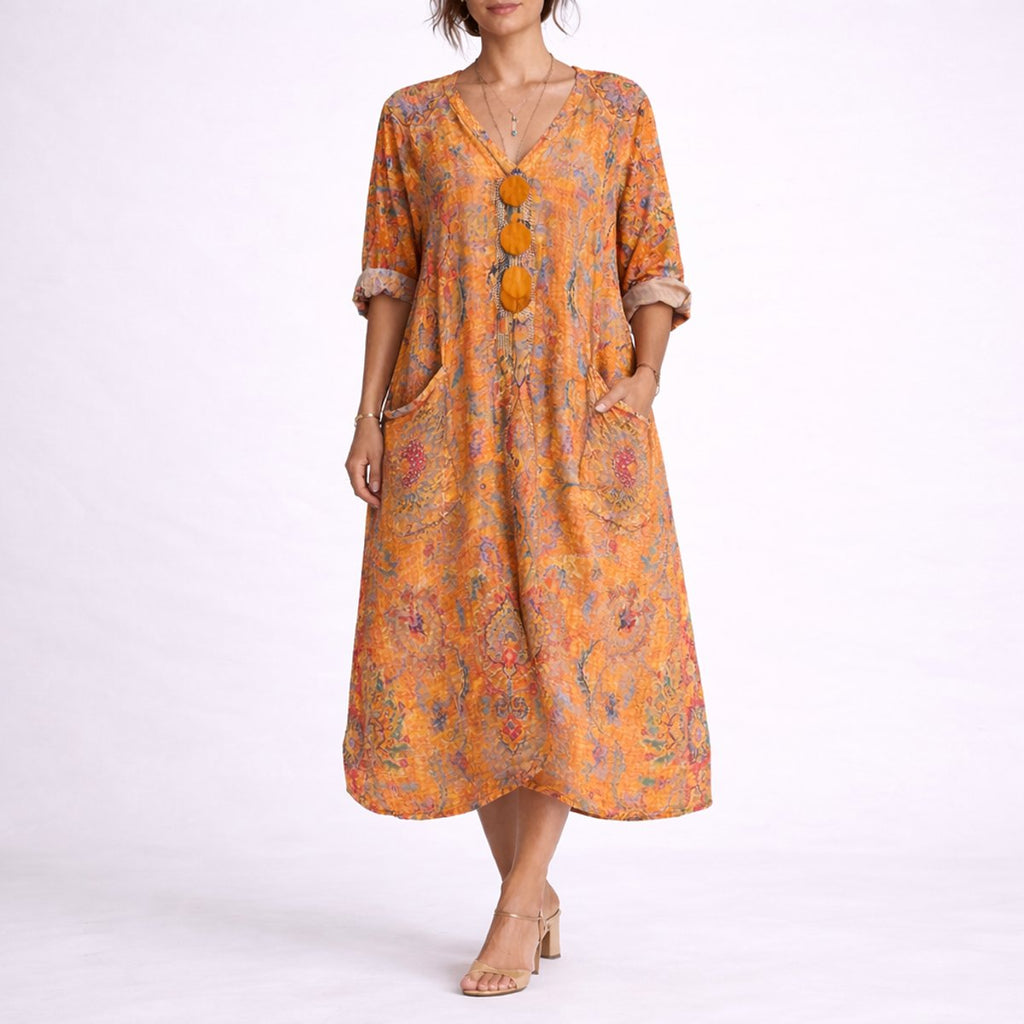 Women's Bohemian Paisley Maxi Dress