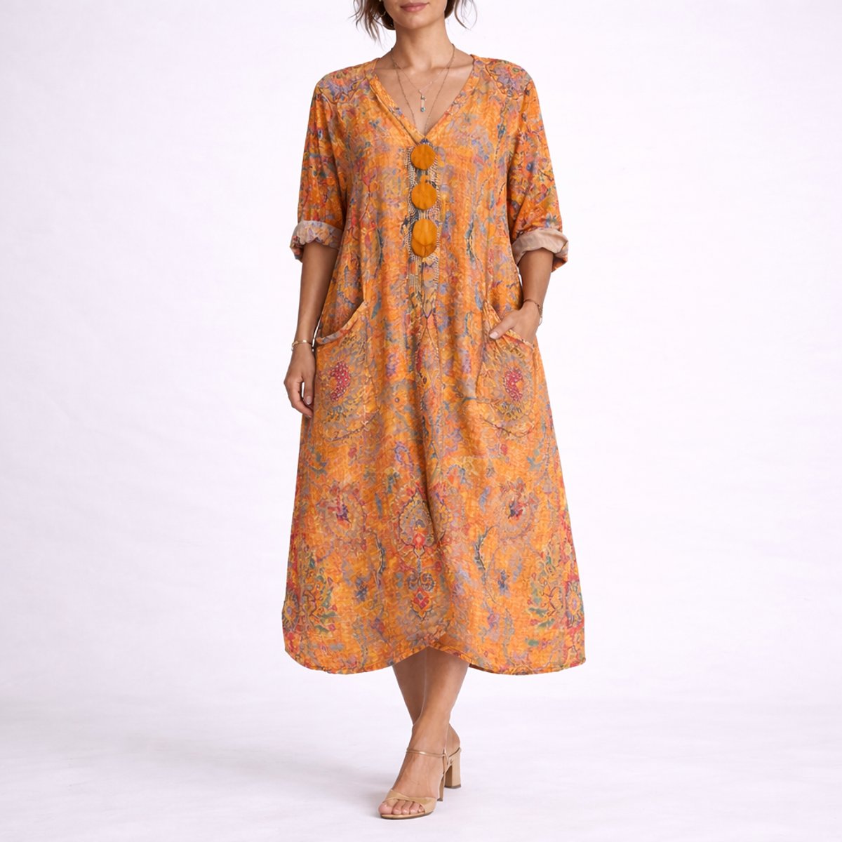 Women's Bohemian Paisley Maxi Dress
