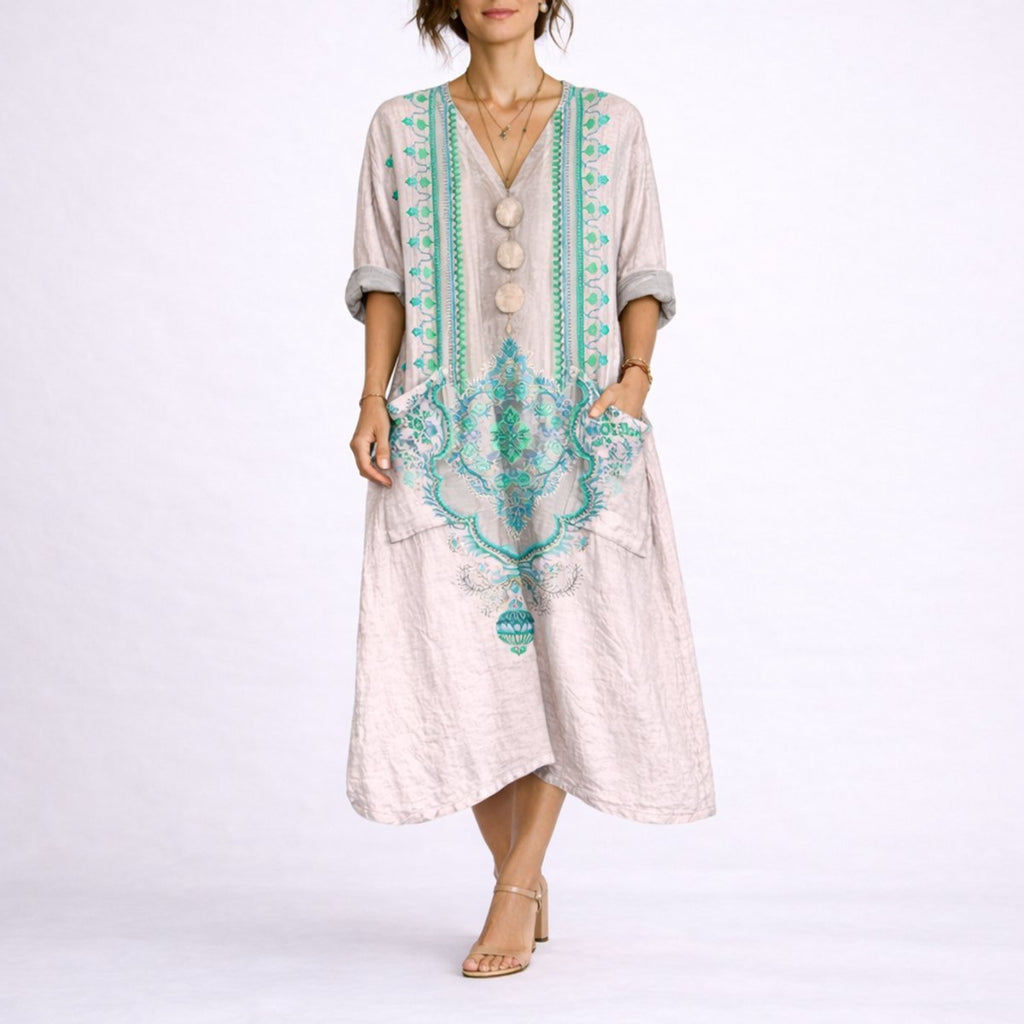 Women's Bohemian Paisley Maxi Dress