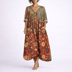 Women's Bohemian Paisley Maxi Dress