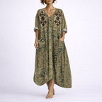 Women's Bohemian Paisley Maxi Dress