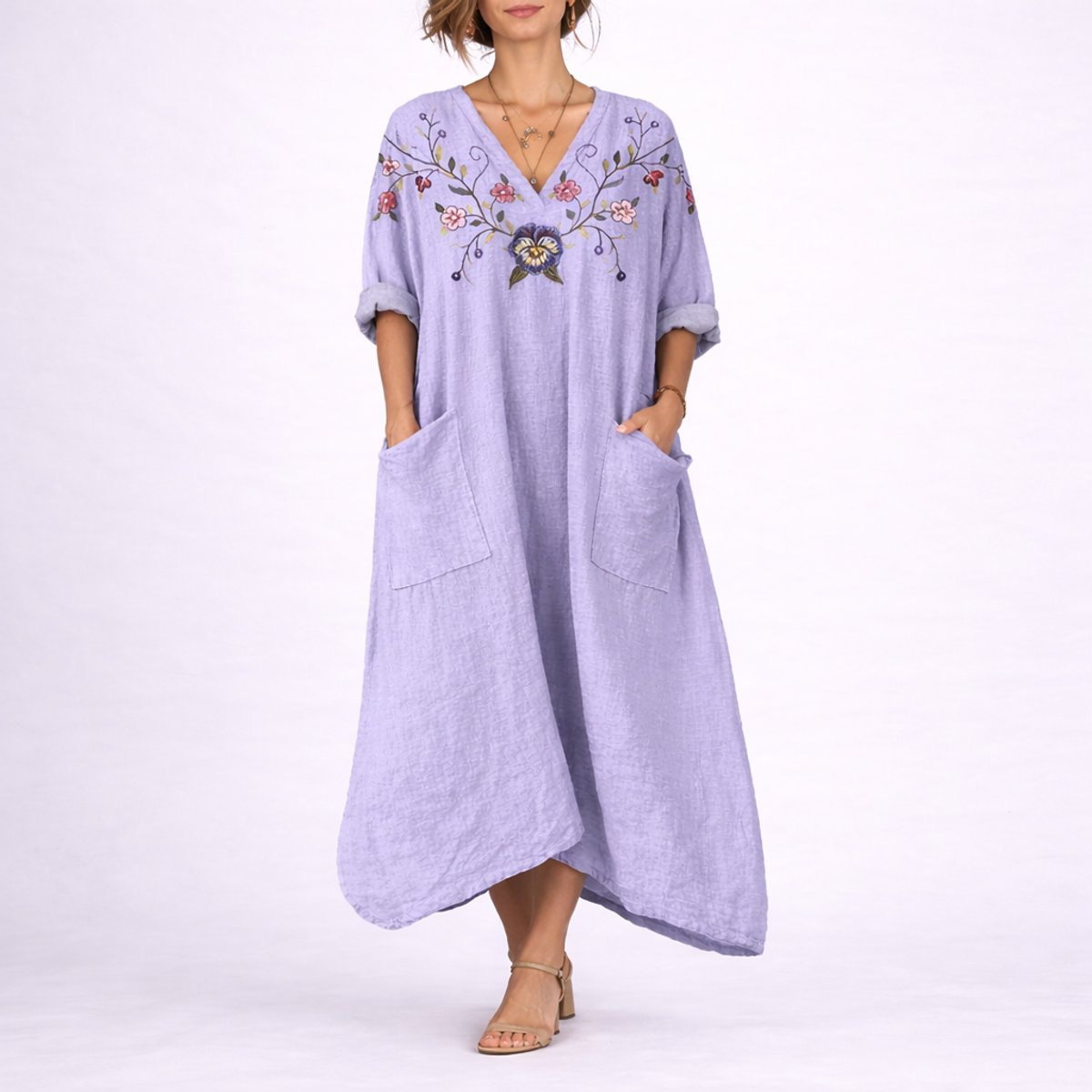 Women's Bohemian Paisley Maxi Dress